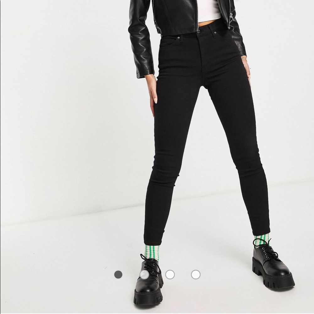 Topshop Jamie Black Jeans